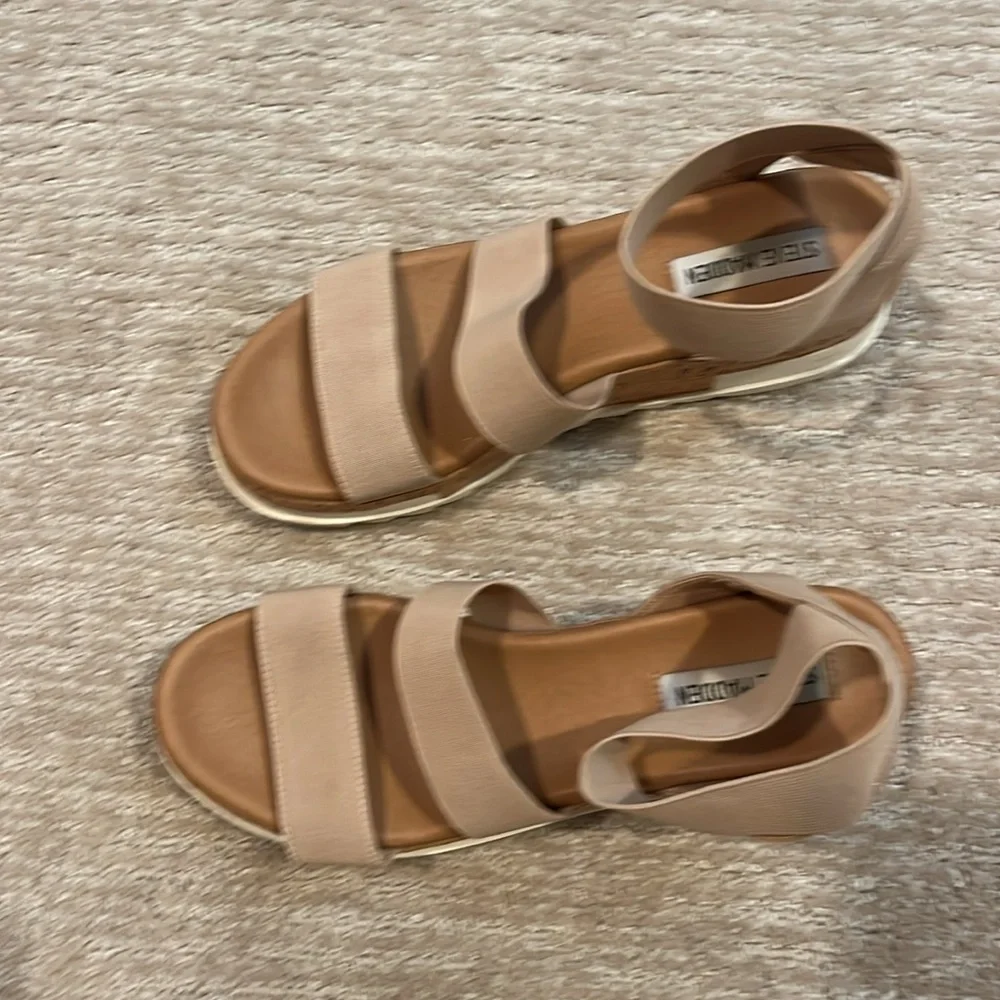 Steve Madden Strapped Ankle Platform Sandals Size 8.5 - Picture 5 of 6